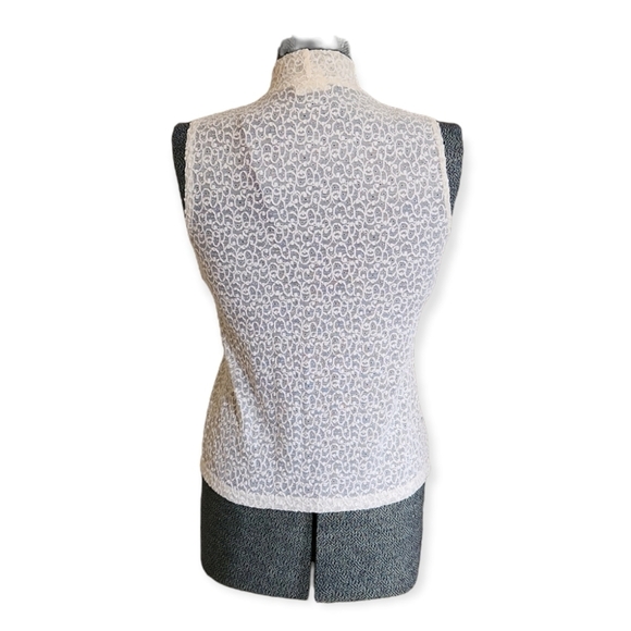 Vanity Fair Sleeveless Lace Shell - Picture 2 of 6